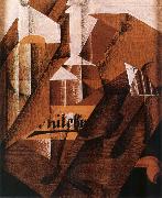 Juan Gris The still life having bottle oil on canvas